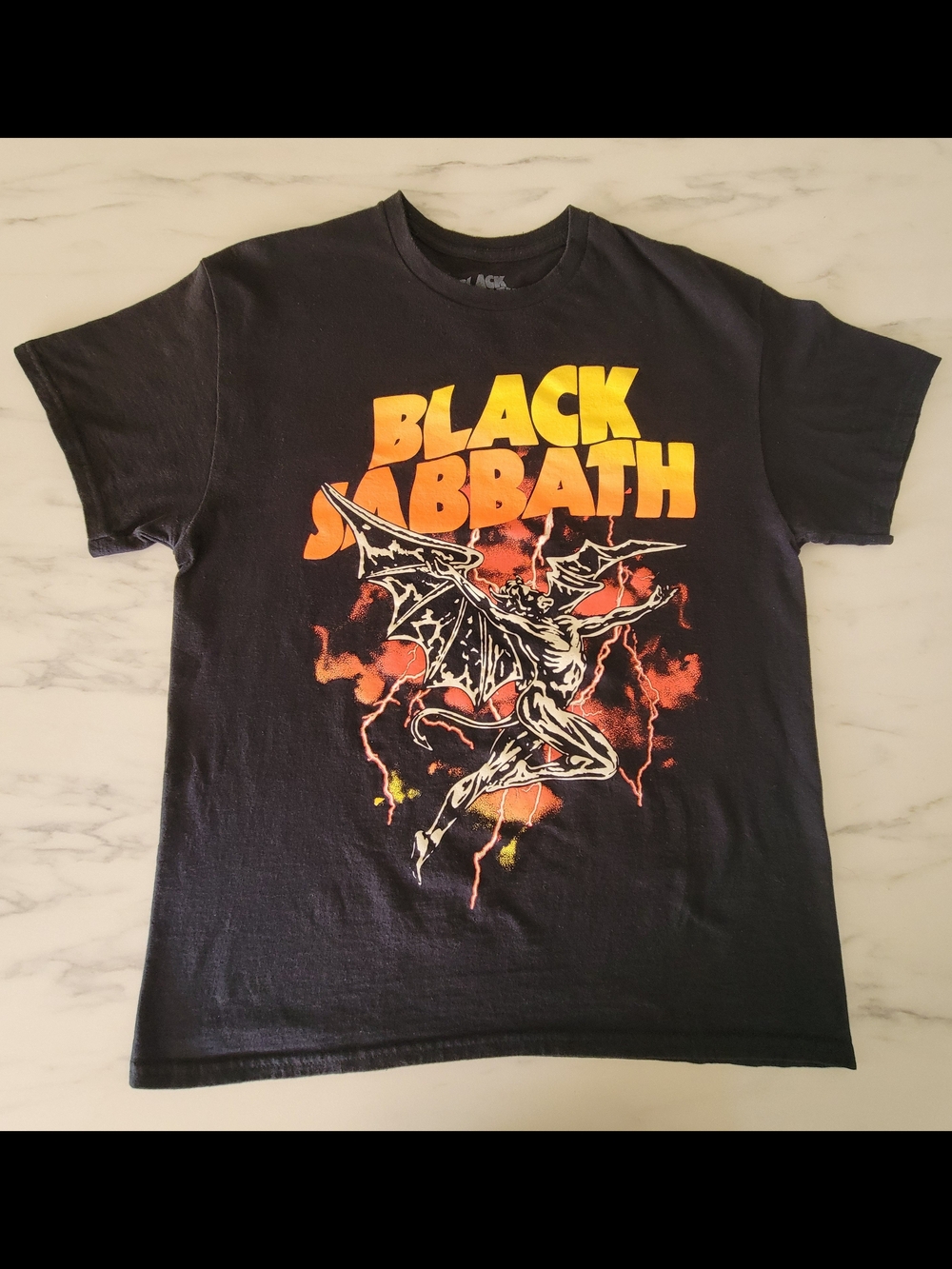 Black Sabbath Henry Graphic T-Shirt Black Size L Flying Devil 2025 Bravado